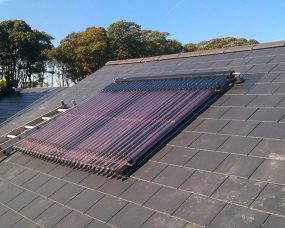 roof with ladders and system